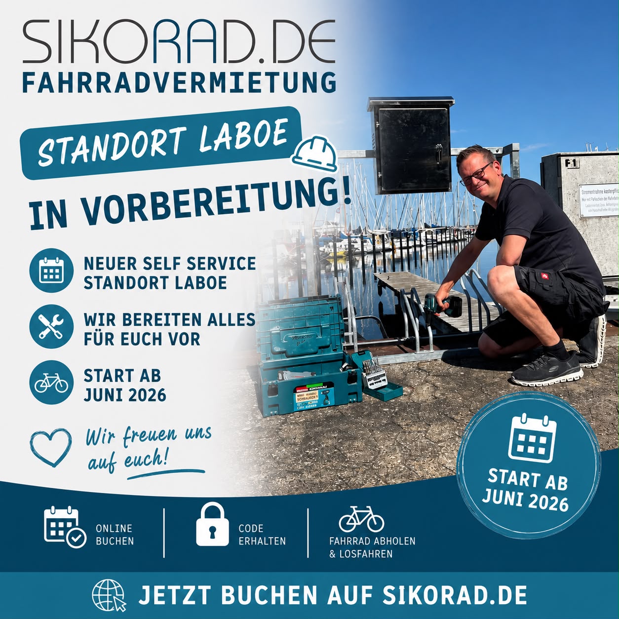 Sikorad Self-Service Standort Laboe in Vorbereitung